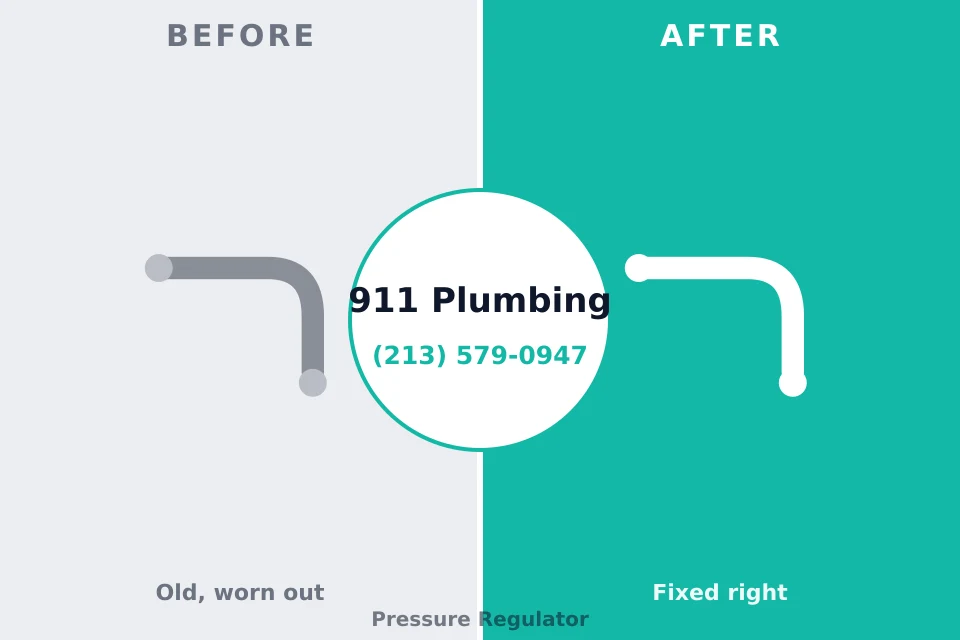 Before and after: plumbing repair Santa Monica, CA